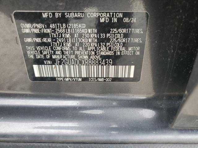 JF2GUADCXR8883439 - 2024 SUBARU CROSSTREK PREMIUM GRAY photo 13