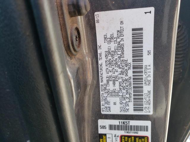 5TFRM5F11EX068766 - 2014 TOYOTA TUNDRA DOUBLE CAB SR/SR5 GRAY photo 12