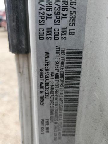 ZFBERFABXJ6L38330 - 2018 RAM PROMASTER თეთრი ფოტო 13