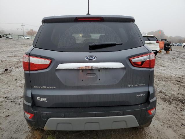 MAJ6S3KL8KC310885 - 2019 FORD ECOSPORT TITANIUM GRAY photo 6