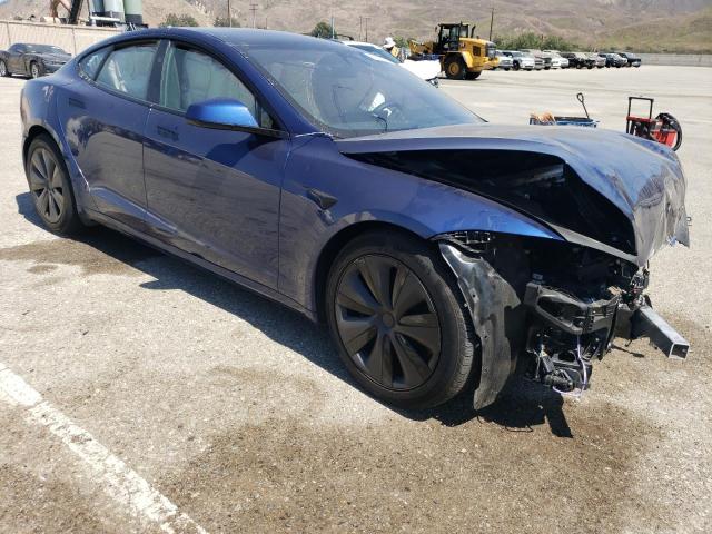 5YJSA1E54PF528250 - 2023 TESLA MODEL S BLUE photo 4