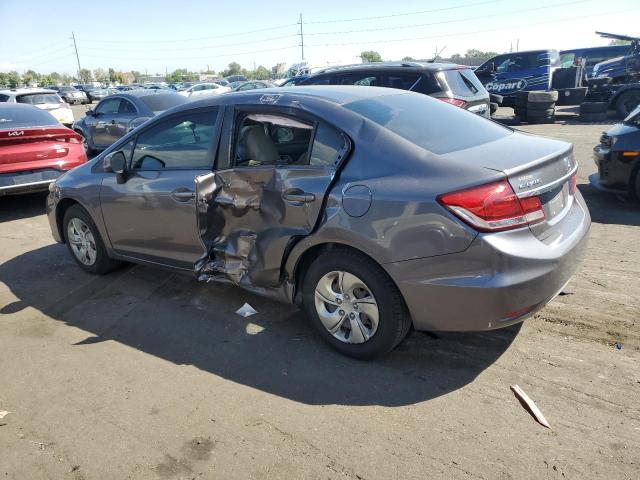 19XFB2F53DE069345 - 2013 HONDA CIVIC LX ნაცრისფერი ფოტო 2