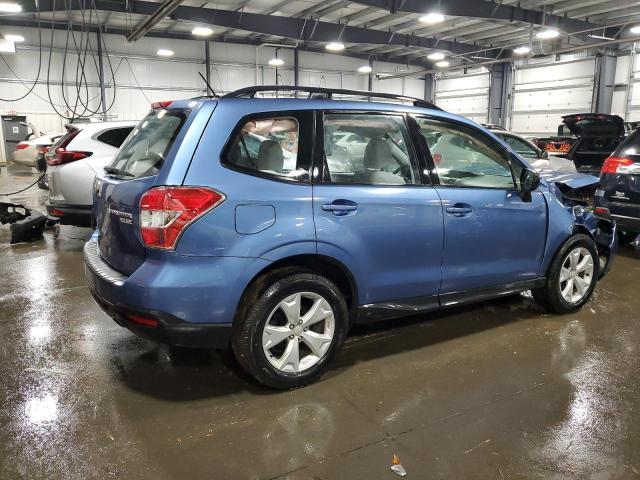 JF2SJABC2FH489273 - 2015 SUBARU FORESTER 2.5I BLUE photo 3