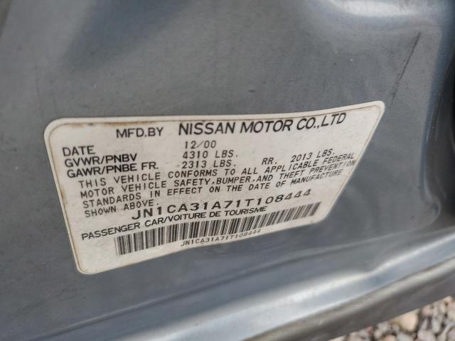 JN1CA31A71T108444 - 2001 NISSAN MAXIMA GXE BLUE photo 12