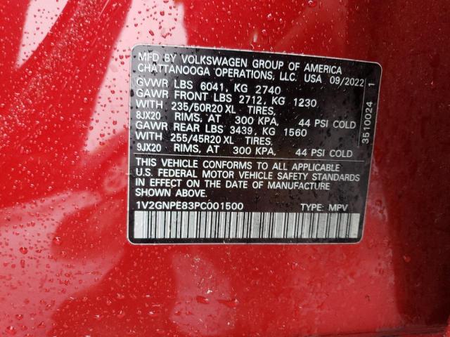 1V2GNPE83PC001500 - 2023 VOLKSWAGEN ID.4 PRO S წითელი ფოტო 13