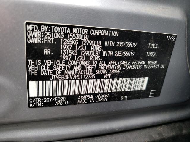 JTMEB3FV7PD112785 - 2023 TOYOTA RAV4 PRIME XSE SILVER photo 13