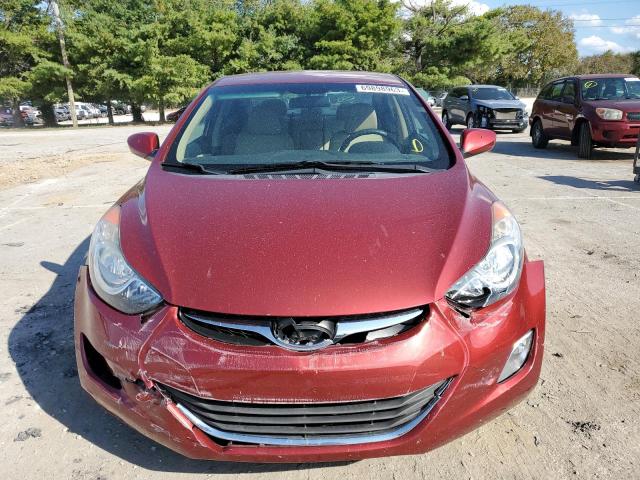 5NPDH4AE5DH343116 - 2013 HYUNDAI ELANTRA GLS RED photo 5