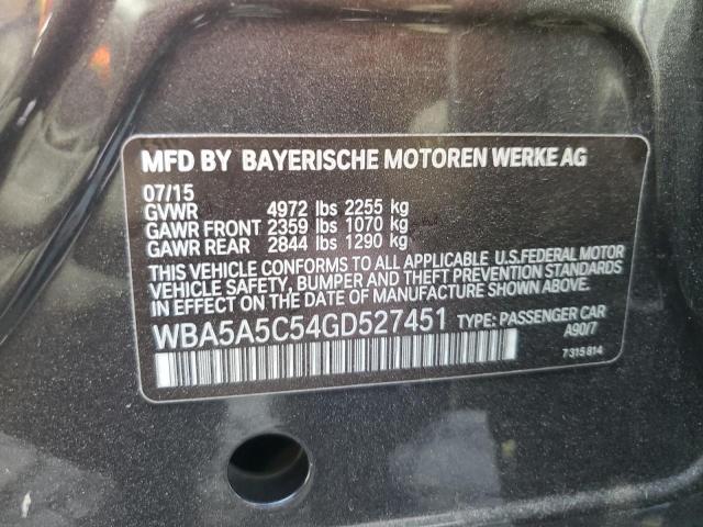 WBA5A5C54GD527451 - 2016 BMW 528 I GRAY photo 12