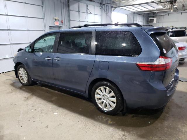 5TDDZ3DC2HS182404 - 2017 TOYOTA SIENNA XLE BLUE photo 2