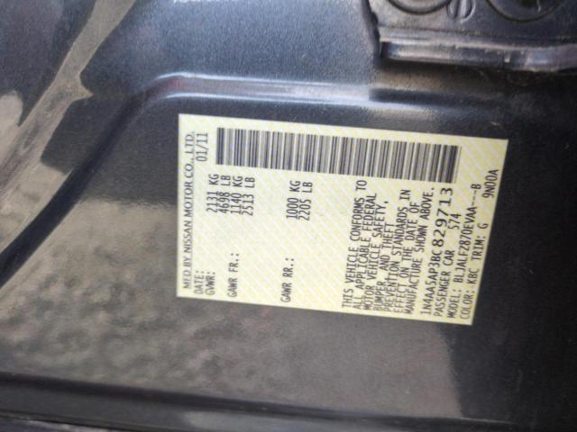 1N4AA5AP3BC829713 - 2011 NISSAN MAXIMA S GRAY photo 12