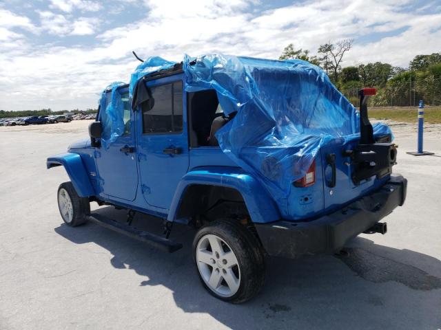 1C4HJWEG1FL718530 - 2015 JEEP WRANGLER U BLUE photo 2