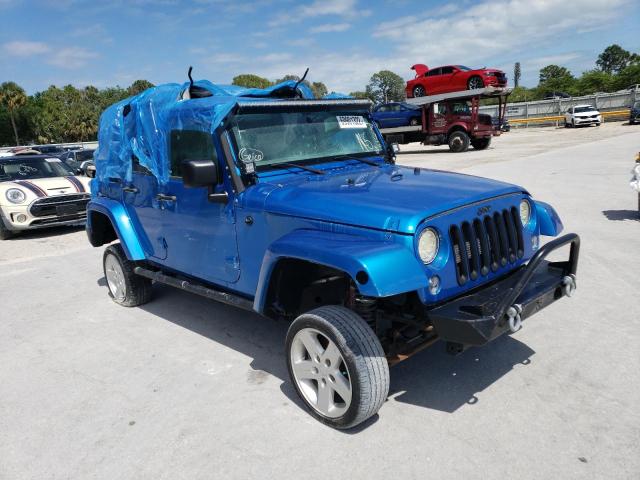 1C4HJWEG1FL718530 - 2015 JEEP WRANGLER U BLUE photo 4