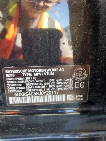 5UXKS4C58J0Y20117 - 2018 BMW X5 XDRIVE35D BLACK photo 13