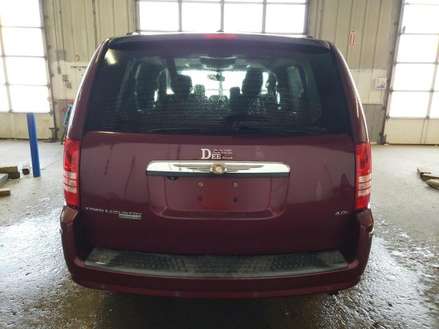 2A8HR64X48R775866 - 2008 CHRYSLER TOWN & COU LIMITED MAROON photo 6