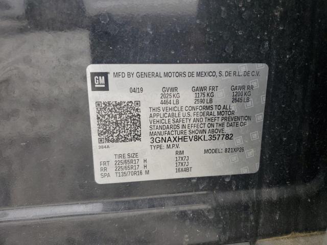 3GNAXHEV8KL357782 - 2019 CHEVROLET EQUINOX LS CHARCOAL photo 13