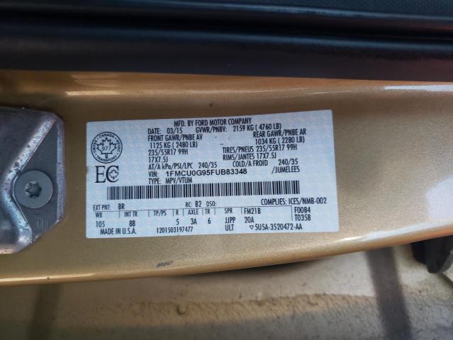 1FMCU0G95FUB83348 - 2015 FORD ESCAPE SE GOLD photo 14