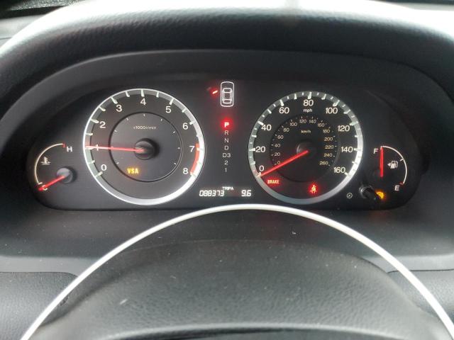 1HGCS22878A007637 - 2008 HONDA ACCORD EXL BLACK photo 9