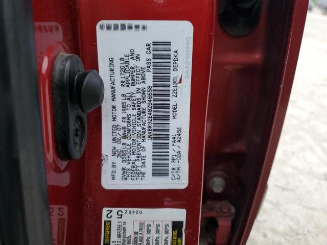 1NXBR32E48Z946658 - 2008 TOYOTA COROLLA CE RED photo 12