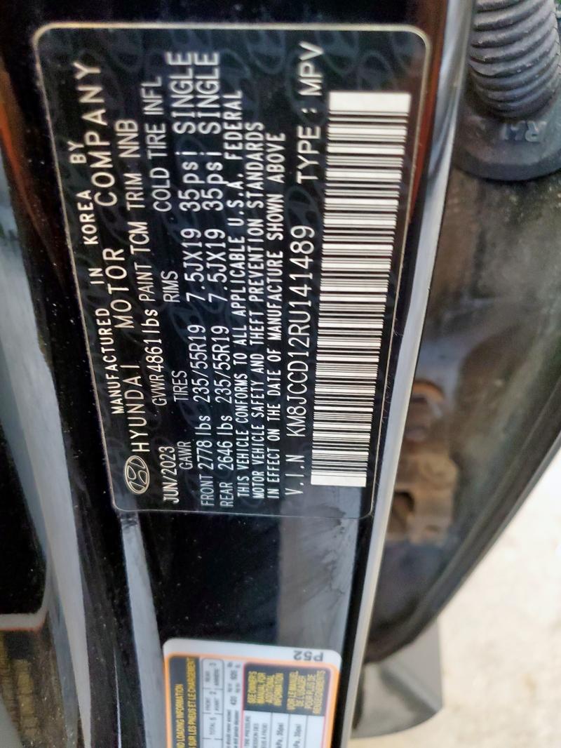 KM8JCCD12RU141489 - 2024 HYUNDAI TUCSON SEL CONVENIENCE BLACK photo 13