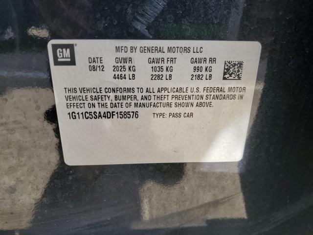 1G11C5SA4DF158576 - 2013 CHEVROLET MALIBU 1LT BLACK photo 12