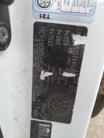 KNAFU4A25D5650597 - 2013 KIA FORTE EX 白色 照片 12