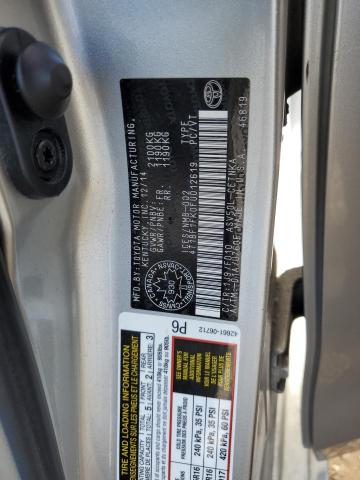 4T1BF1FK0FU012619 - 2015 TOYOTA CAMRY LE SILVER photo 13