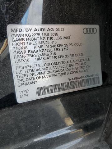 WA18AAF4XPA064173 - 2023 AUDI A4 ALLROAD PREMIUM PLUS BLACK photo 13