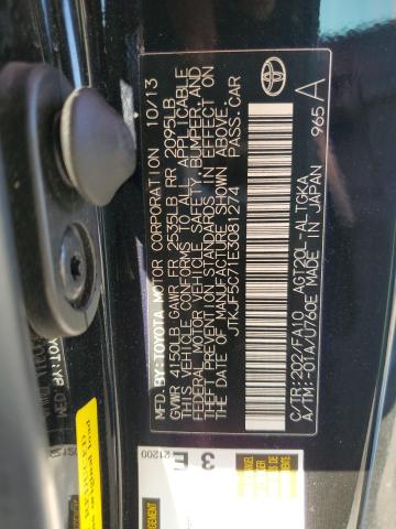 JTKJF5C71E3081274 - 2014 TOYOTA SCION TC 黑色 照片 12