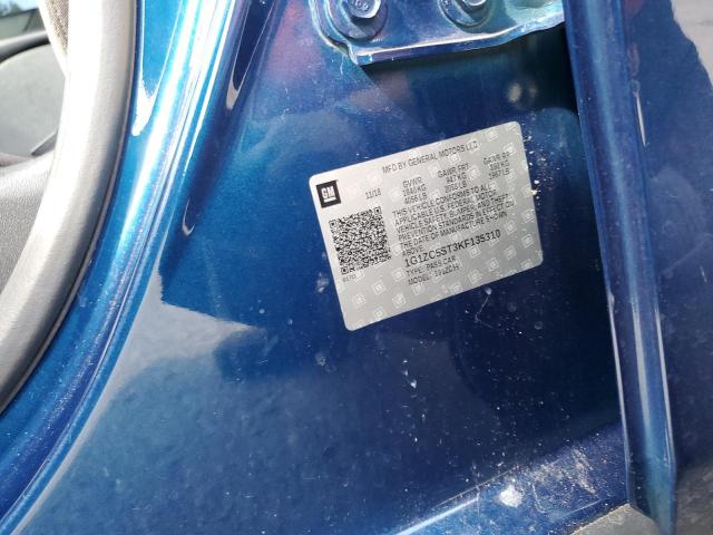 1G1ZC5ST3KF135310 - 2019 CHEVROLET MALIBU LS Синій фото 12