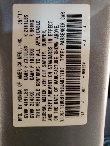 19UUB1F59JA001200 - 2018 ACURA TLX TECH SILVER photo 13