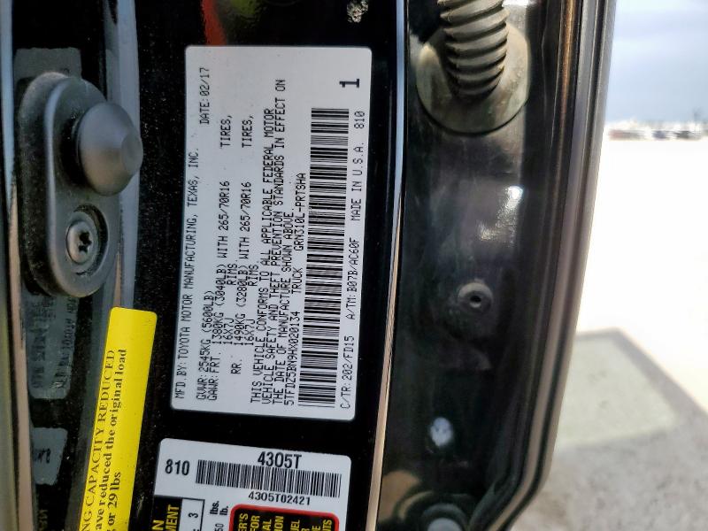 5TFDZ5BN9HX020134 - 2017 TOYOTA TACOMA DOUBLE CAB 黑色 照片 13