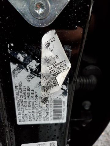 19UUB5F50NA003074 - 2022 ACURA TLX TECH A BLACK photo 12