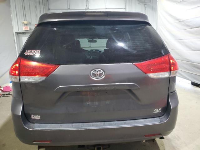 5TDDK3DC9CS033551 - 2012 TOYOTA SIENNA XLE GRAY photo 6