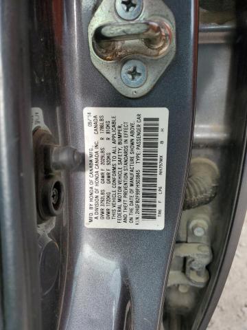 2HGFB2F99FH503845 - 2015 HONDA CIVIC EXL 灰色 照片 12