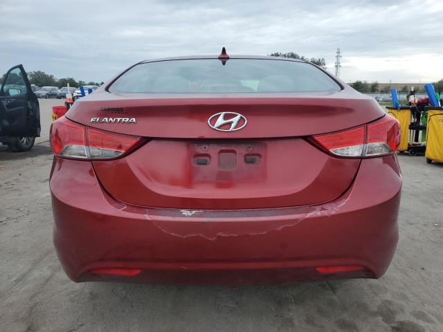 5NPDH4AE0DH417512 - 2013 HYUNDAI ELANTRA GLS RED photo 6