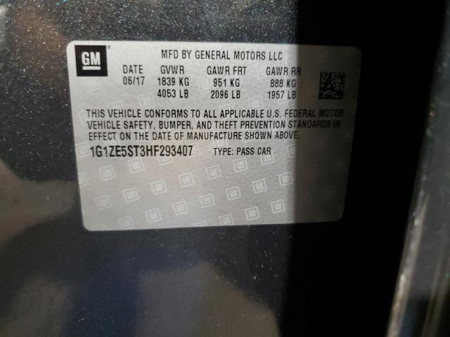 1G1ZE5ST3HF293407 - 2017 CHEVROLET MALIBU LT CHARCOAL photo 12