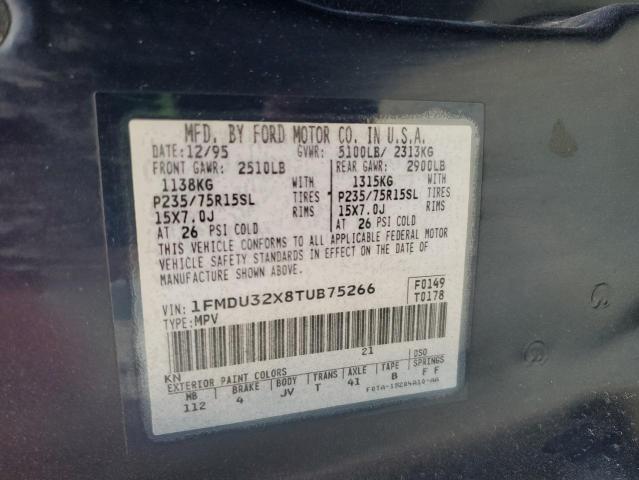 1FMDU32X8TUB75266 - 1996 FORD EXPLORER BLUE photo 13