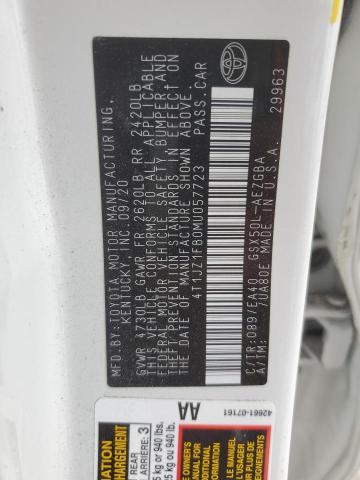 4T1JZ1FB0MU057723 - 2021 TOYOTA AVALON XLE Белый фото 13