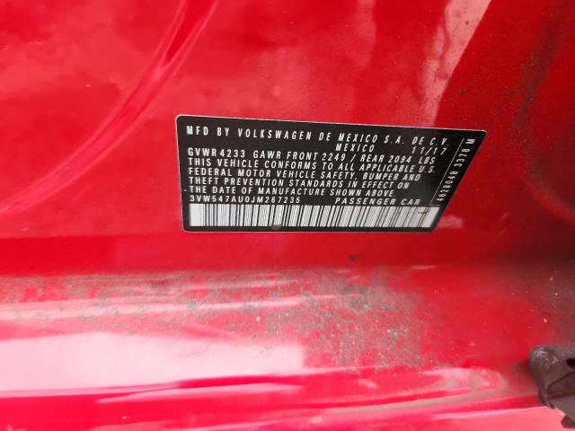 3VW547AU0JM267235 - 2018 VOLKSWAGEN GTI S RED photo 12