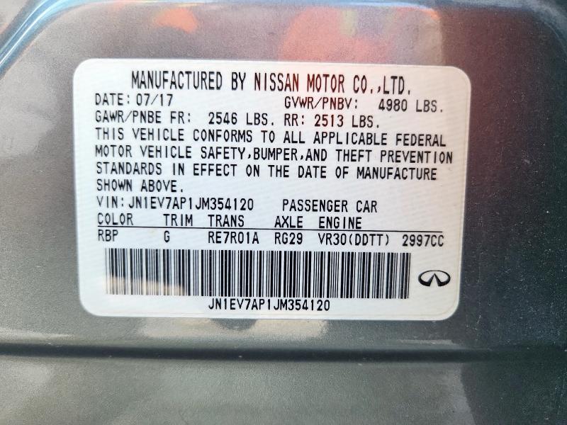 JN1EV7AP1JM354120 - 2018 INFINITI Q50 LUXE BLUE photo 12