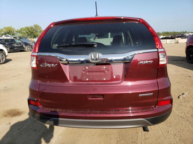 5J6RM4H45GL075127 - 2016 HONDA CR-V SE BURGUNDY photo 6