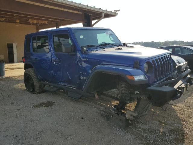 1C4HJXEN5JW215823 - 2018 JEEP WRANGLER U SAHARA BLUE photo 4