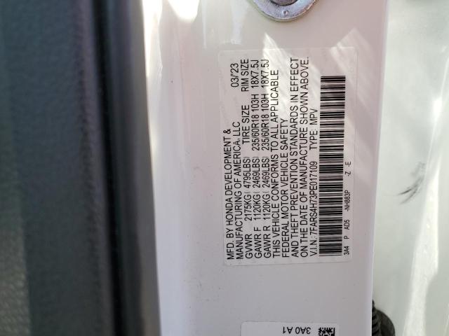 7FARS4H73PE017109 - 2023 HONDA CR-V EXL WHITE photo 12