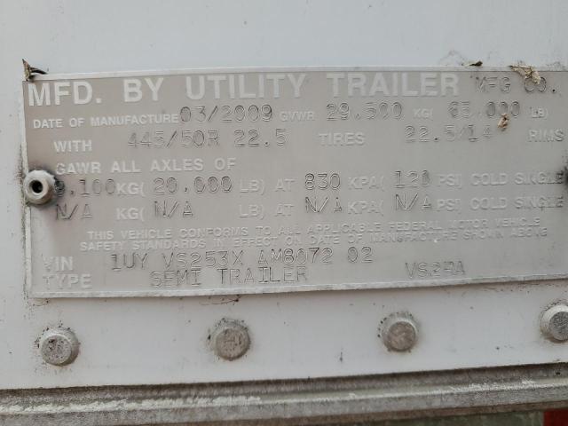 1UYVS253XAM807202 - 2010 UTILITY TRAILER WHITE photo 10