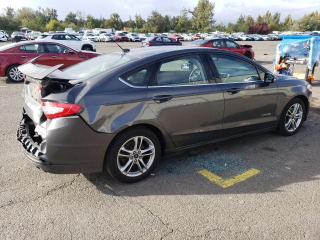 3FA6P0LU0FR214750 - 2015 FORD FUSION SE HYBRID GRAY photo 3