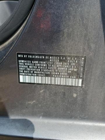 3VWC57BU7KM110547 - 2019 VOLKSWAGEN JETTA S 银色 照片 12