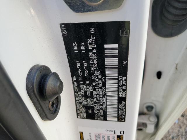 JTEBU5JR9K5715075 - 2019 TOYOTA 4RUNNER SR5/SR5 PREMIUM Biały zdjęcie 13