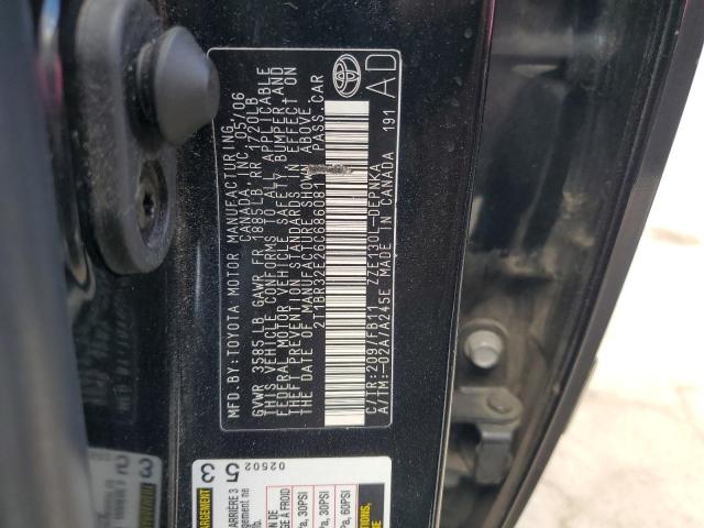 2T1BR32E26C686081 - 2006 TOYOTA COROLLA CE BLACK photo 13