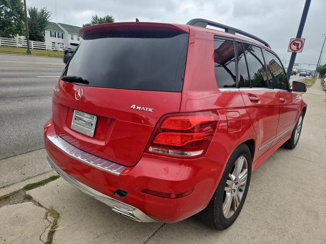 WDCGG8JB0EG332456 - 2014 MERCEDES-BENZ GLK 350 4MATIC RED photo 4