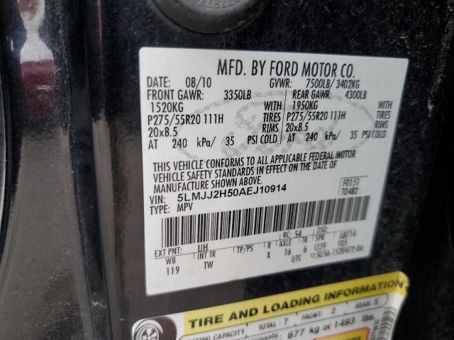 5LMJJ2H50AEJ10914 - 2010 LINCOLN NAVIGATOR BLACK photo 13